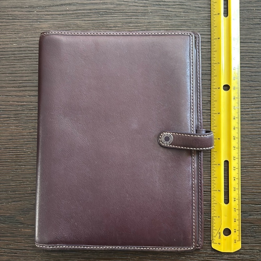 Vintage Coach Leather Notebook Cover - Plum